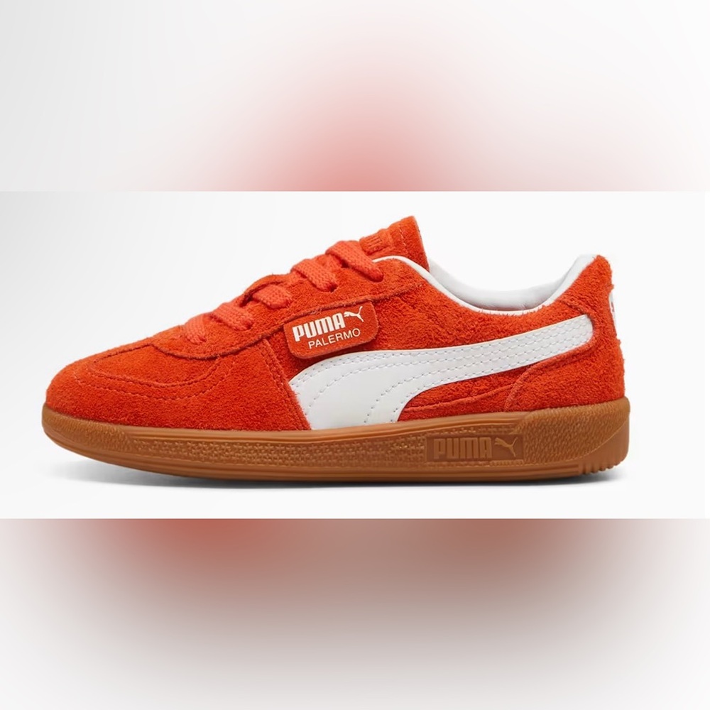 Puma Kids' Orange Suede Sneakers